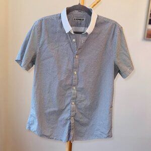 Express Slim Fit Button-Up Shirt – Men’s Medium (Runs Small)